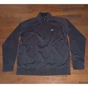 Travis Mathew 1/4 Zip Pullover Mens Medium Golf Bali Hai Embroidered Performance
